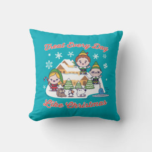 Buddy the Elf Chibi Graphic Throw Pillow