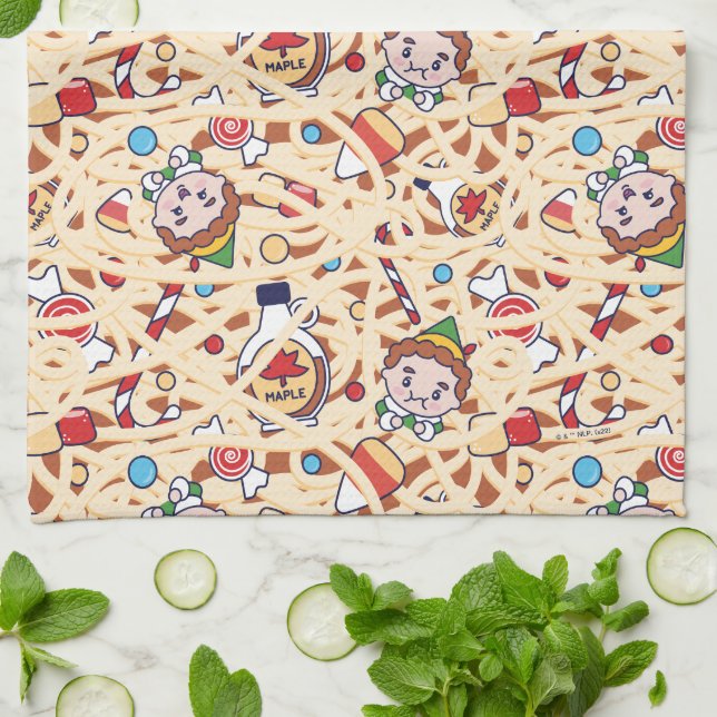 Buddy the Elf | Christmas Cheer Pattern Kitchen Towel (Folded)