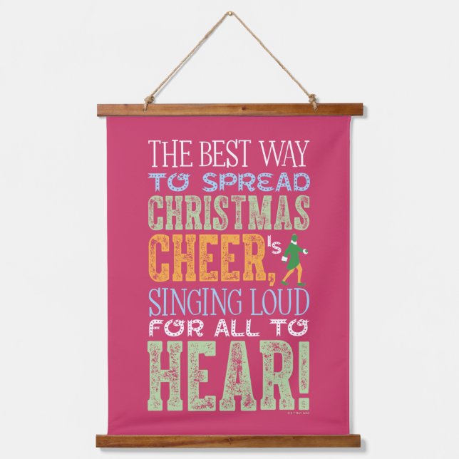 Buddy the Elf | Christmas Cheer Quote Hanging Tapestry (Front)