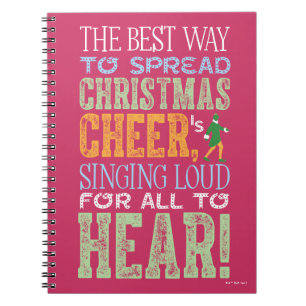 Buddy the Elf   Christmas Cheer Quote Notebook