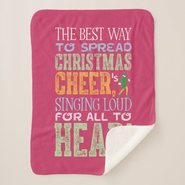 Buddy the Elf | Christmas Cheer Quote Sherpa Blanket (Front)