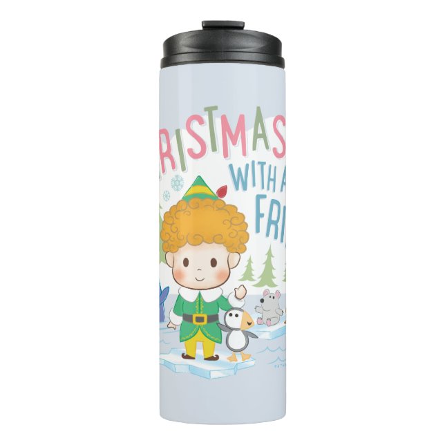 Buddy the Elf Christmas With All My Friends Thermal Tumbler (Front)