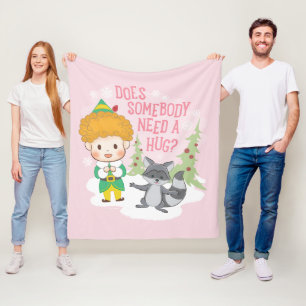 Buddy the Elf Does Somebody Need a Hug? Fleece Blanket