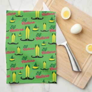 Buddy the Elf   Elf Culture Pattern Kitchen Towel