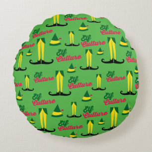Buddy the Elf   Elf Culture Pattern Round Pillow
