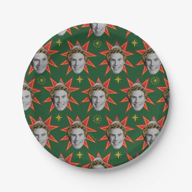 Buddy the Elf Emotions Pattern Paper Plate (Front)