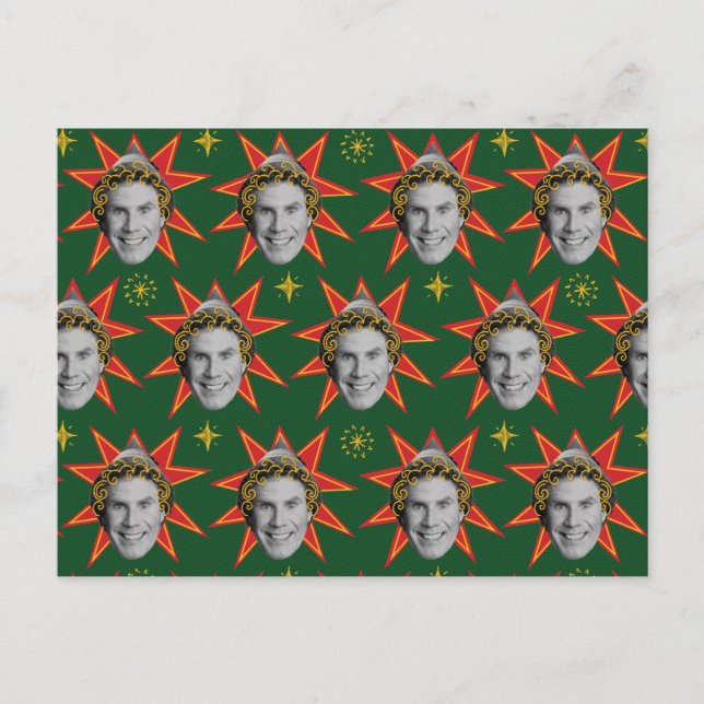 Buddy the Elf Emotions Pattern Postcard (Front)