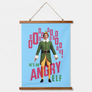 Buddy the Elf   He's an Angry Elf Hanging Tapestry