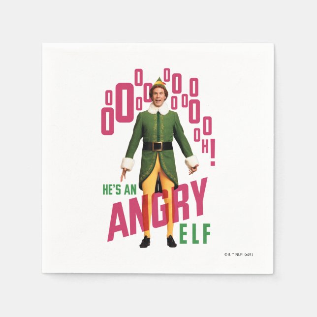 Buddy the Elf | He's an Angry Elf Napkin (Front)