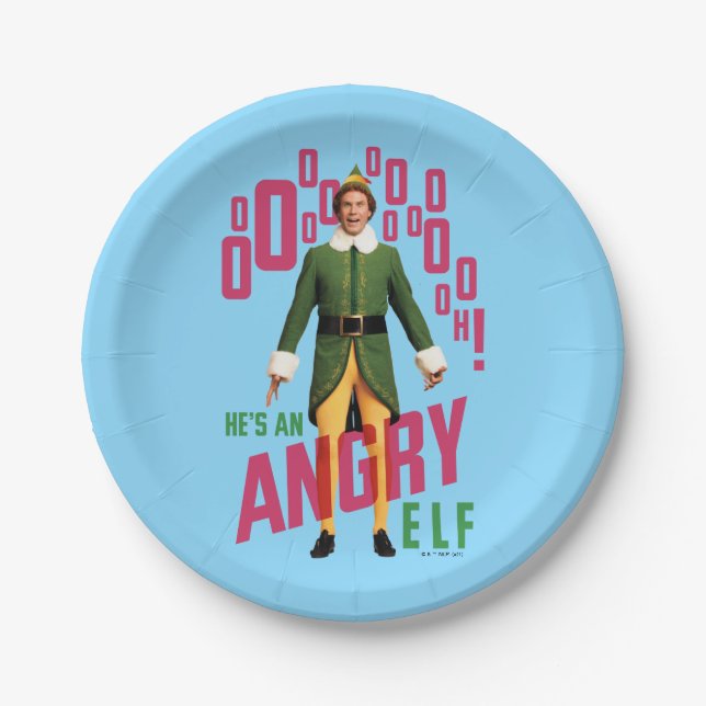 Buddy the Elf | He's an Angry Elf Paper Plate (Front)