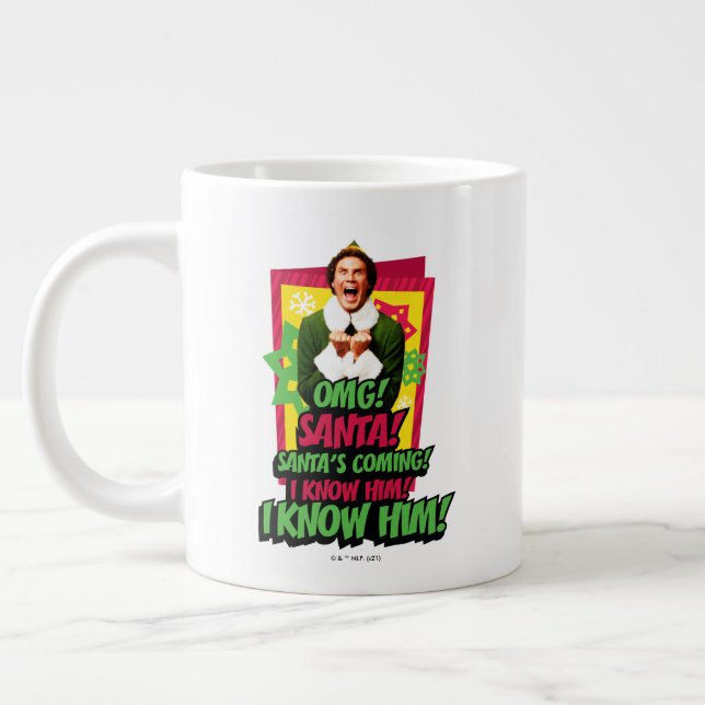 Buddy the Elf | OMG! Santa! Large Coffee Mug (Left)