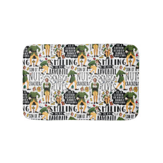 Buddy the Elf Quote Pattern Bath Mat