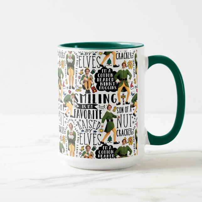 Buddy the Elf Quote Pattern Mug (Right)