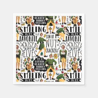 Buddy the Elf Quote Pattern Napkin
