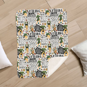 Buddy the Elf Quote Pattern Sherpa Blanket