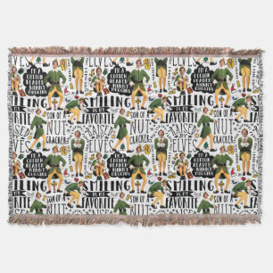 Buddy the Elf Quote Pattern Throw Blanket