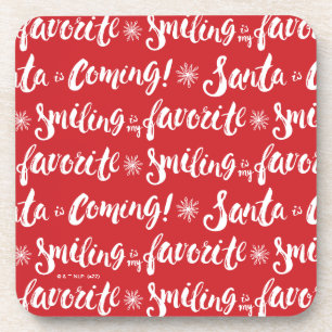 Buddy the Elf   Smiling is my Favourite Pattern Coaster