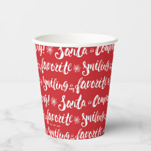 Buddy the Elf   Smiling is my Favourite Pattern Paper Cups