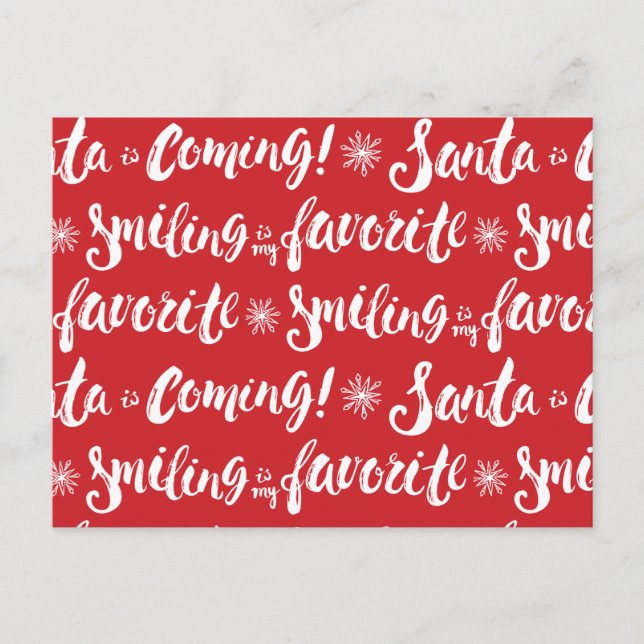 Buddy the Elf | Smiling is my Favourite Pattern Postcard (Front)