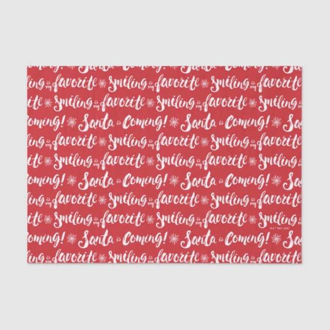 Buddy the Elf | Smiling is my Favourite Pattern Tissue Paper (Front)