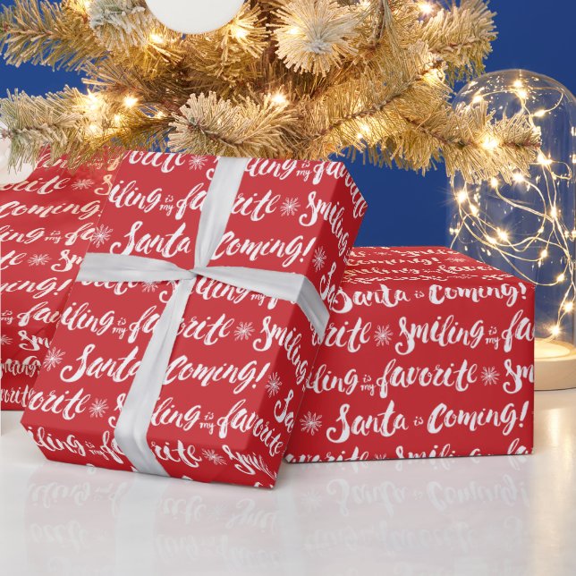 Buddy the Elf | Smiling is my Favourite Pattern Wrapping Paper (Holidays)