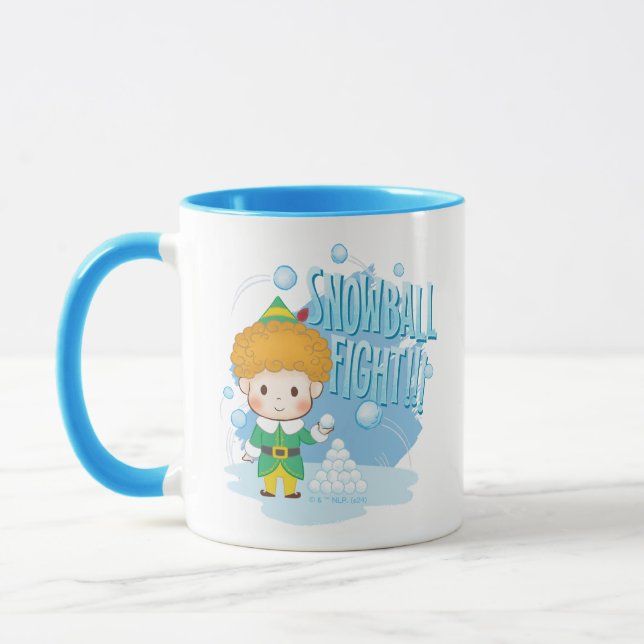 Buddy the Elf Snowball Fight! Mug (Left)