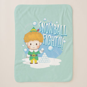 Buddy the Elf Snowball Fight! Sherpa Blanket