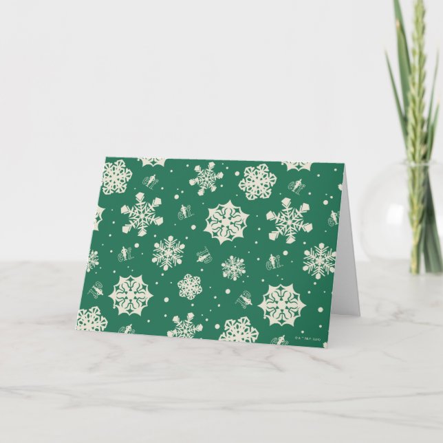 Buddy the Elf Snowflake Pattern Holiday Card (Front)