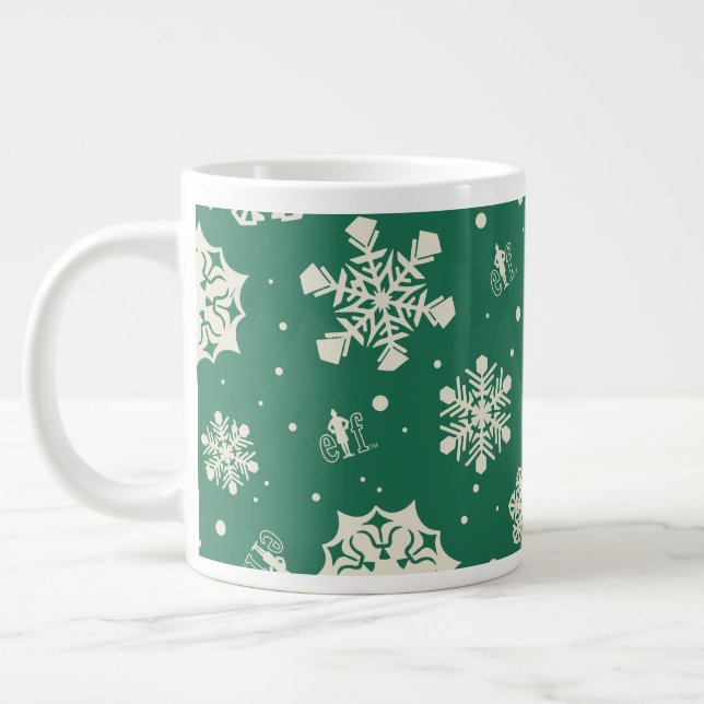 Buddy the Elf Snowflake Pattern Large Coffee Mug (Left)