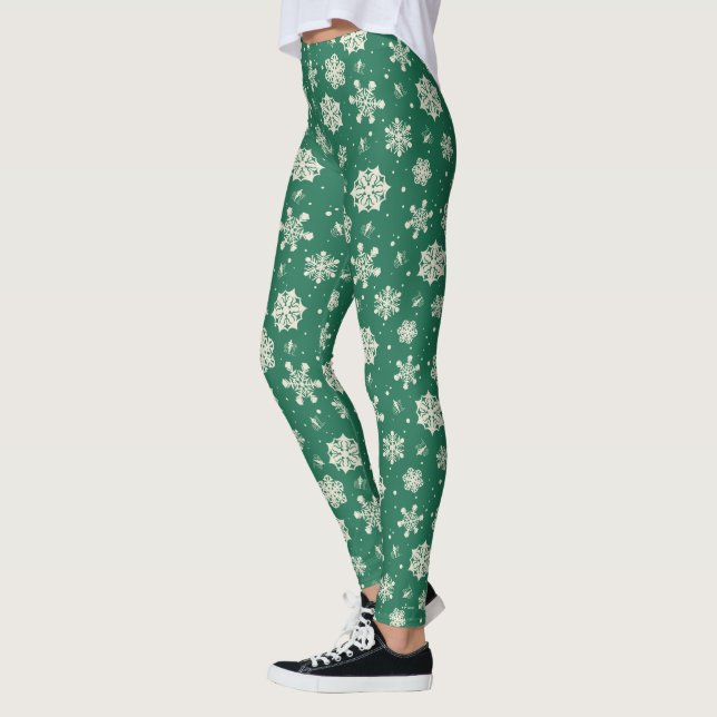 Buddy the Elf Snowflake Pattern Leggings (Left)