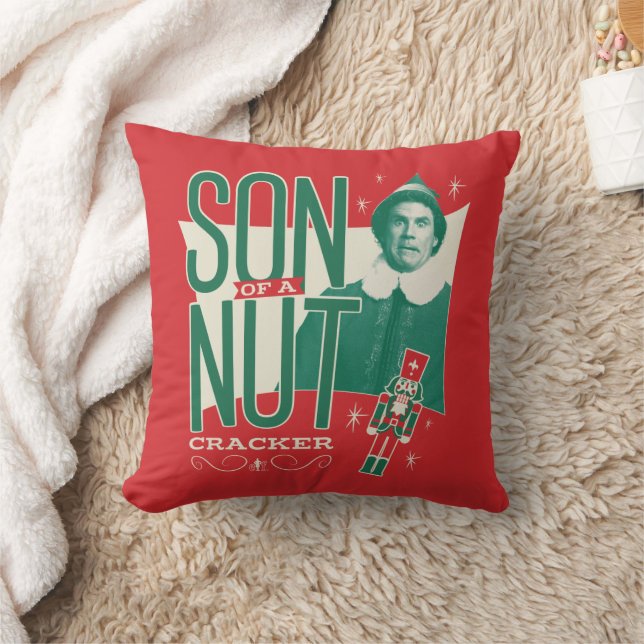 Buddy the Elf Son of a Nutcracker Throw Pillow (Blanket)