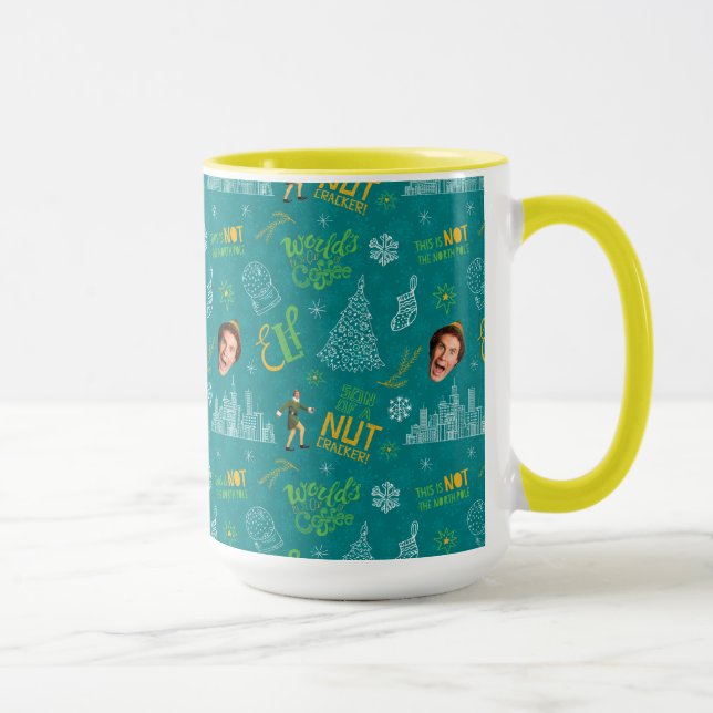 Buddy the Elf Teal Quote Pattern Mug (Right)