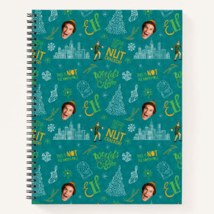 Buddy the Elf Teal Quote Pattern Notebook