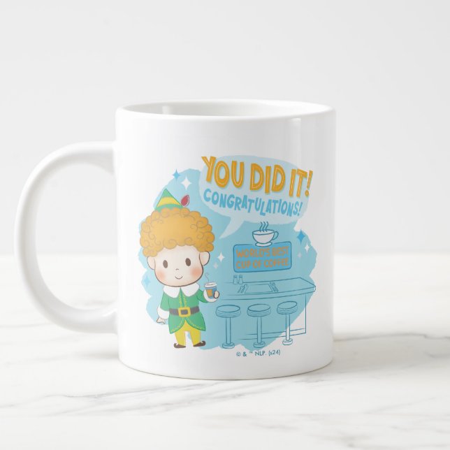 Buddy the Elf You Did It! Congratulations! Large Coffee Mug (Left)