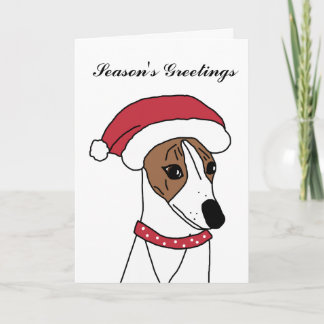 Buddy the whippet holiday card