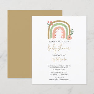 Budge Boho Rainbow Baby Shower Flowers Earth Tones