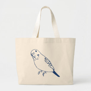 Budgerigar Large Tote Bag