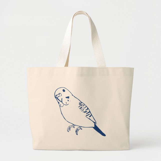 Budgerigar Large Tote Bag (Front)