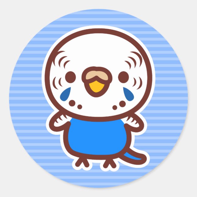Budgerigar / Normal cobalt female Classic Round Sticker (Front)