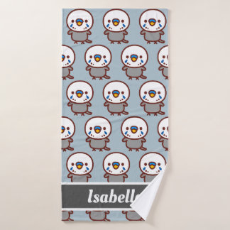 Budgerigar / Opaline grey male Bath Towel