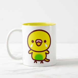 Budgerigar / Recessive pied budgie Two-Tone Coffee Mug