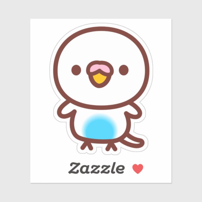 Budgerigar / Sky blue recessive pied (Sheet)