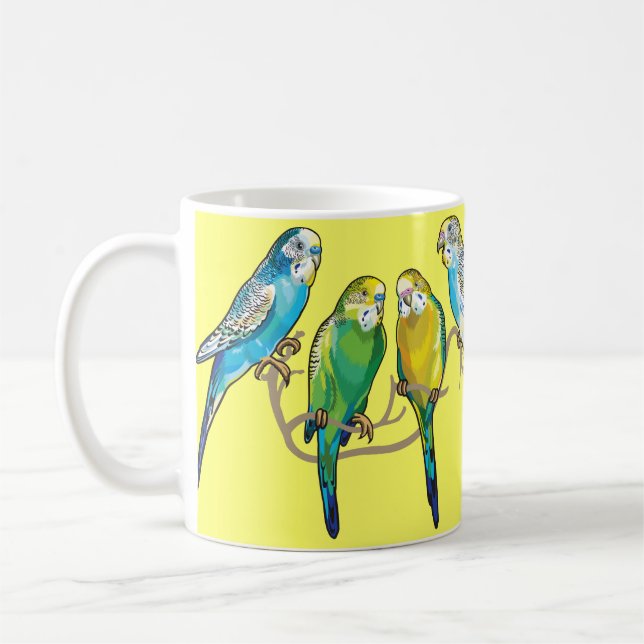budgerigars coffee mug (Left)