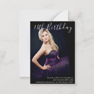 BUDGET 18th Birthday PHOTO Invite Announcement