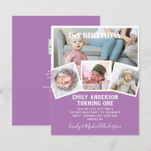 BUDGET 1st Birthday PHOTO Invite or THANK YOU