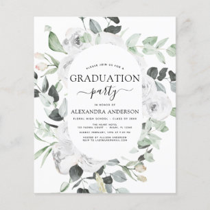 Budget 2021 Graduation Floral Eucalyptus Flyer