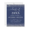 Budget 2021 Navy Blue Silver Graduation Invitation