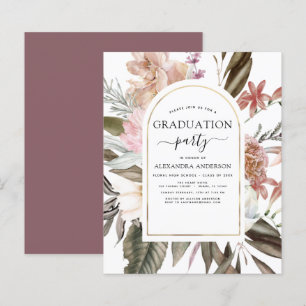 Budget 2022 Graduation Boho Dusty Pink Burgundy