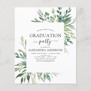 Budget 2022 Graduation Botanical Greenery Flyer