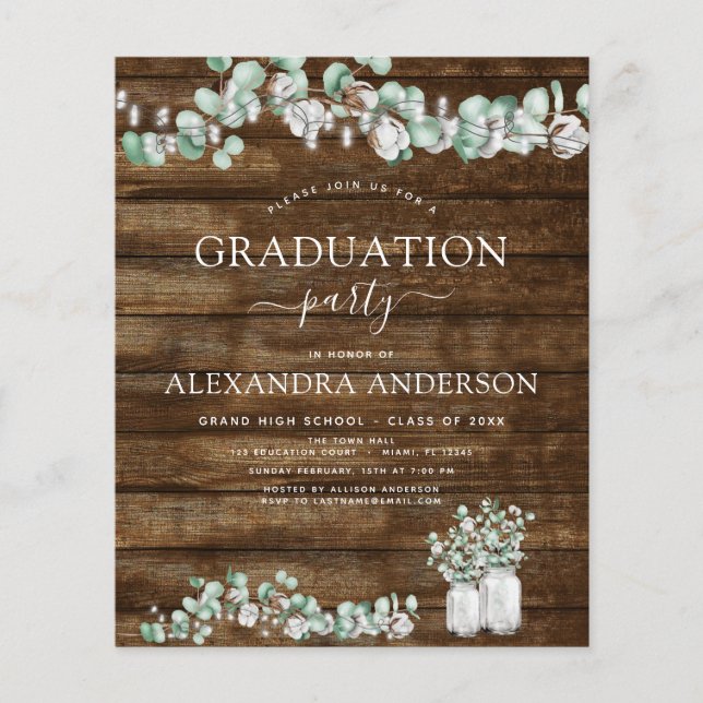 Budget 2023 Eucalyptus Graduation Party (Front)